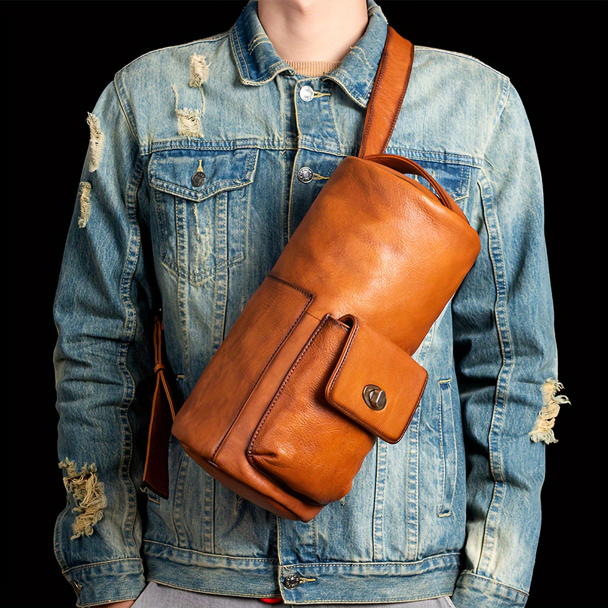 Genuine Leather Retro Backpack - Large Capacity Casual Cowhide Bag