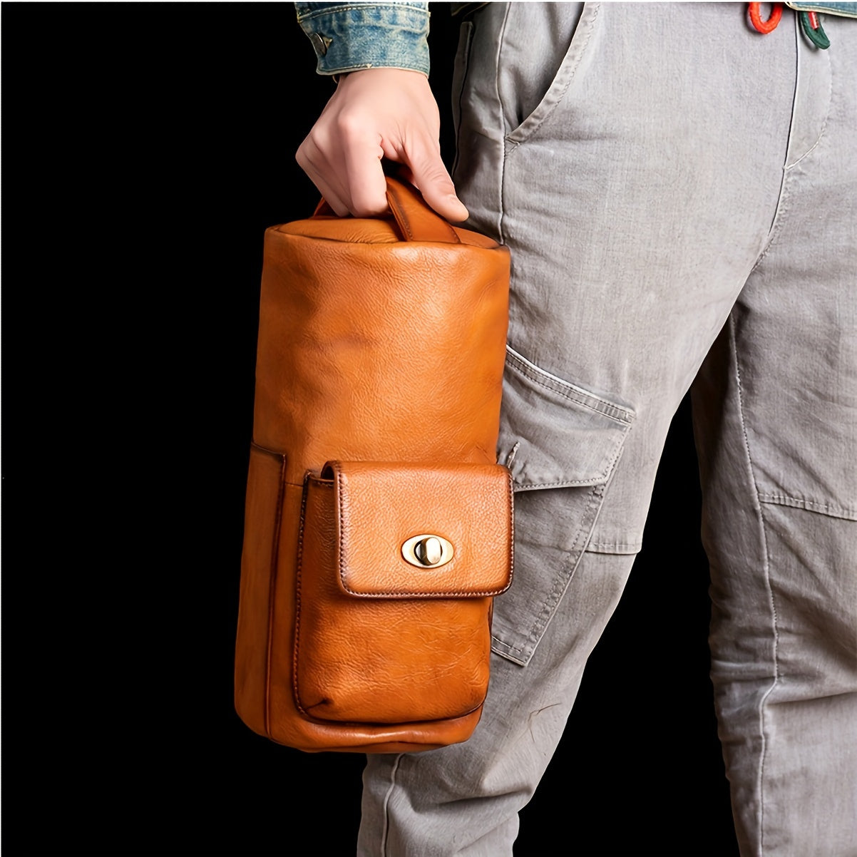 Genuine Leather Retro Backpack - Large Capacity Casual Cowhide Bag