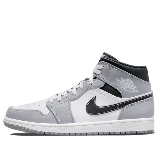 Air Jordan 1 Mid 'Light Smoke Grey'  554724-078 Epoch-Defining Shoes