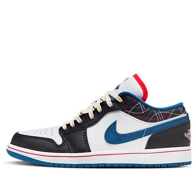 Air Jordan 1 Low 'White Industrial Blue Siren Red'  FV3622-141 Cultural Kicks