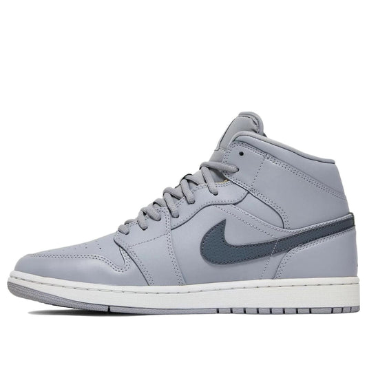 Air Jordan 1 Mid 'Wolf Grey'  554724-033 Epoch-Defining Shoes