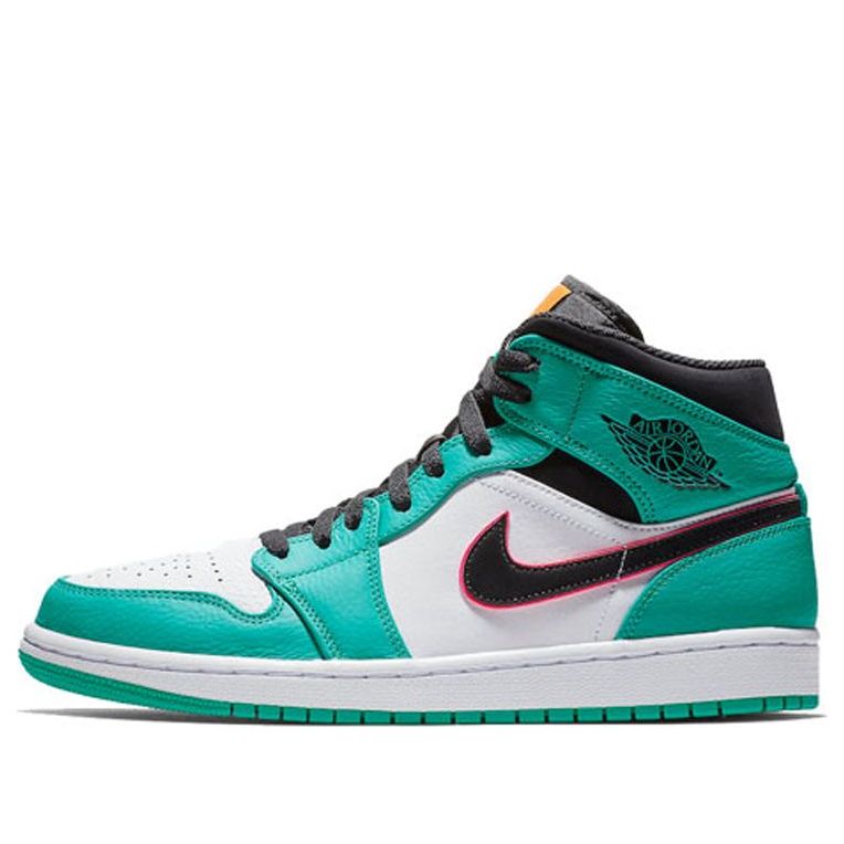 Air Jordan 1 Mid SE 'South Beach Turbo Green'  852542-306 Signature Shoe