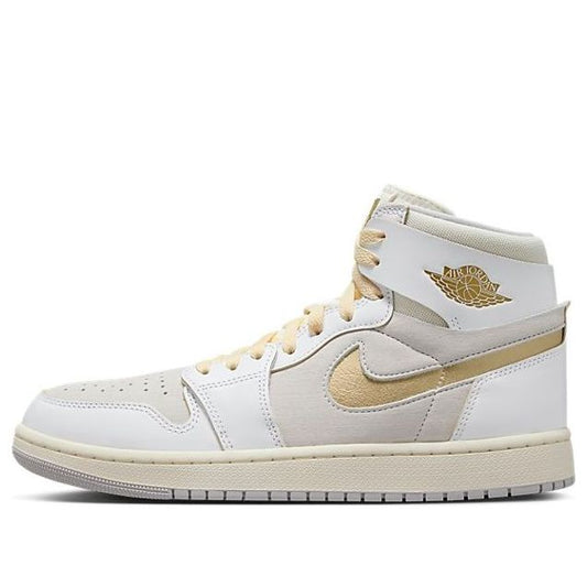 Air Jordan 1 Zoom CMFT 2 'White Metallic Gold Grey'  DV1307-107 Iconic Trainers