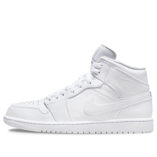 Air Jordan 1 Mid 'Triple White' 2022  554724-136 Vintage Sportswear