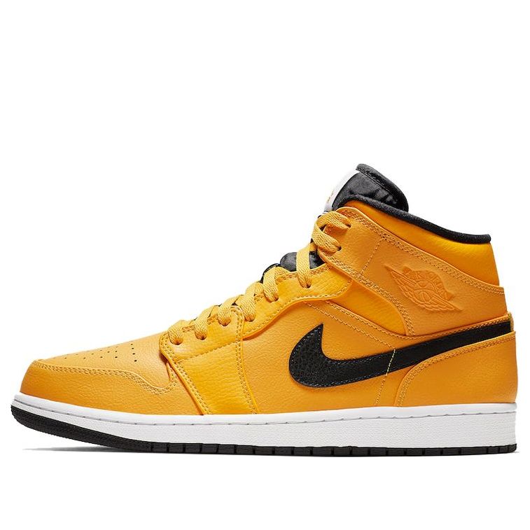 Air Jordan 1 Mid 'University Gold Black'  554724-700 Classic Sneakers